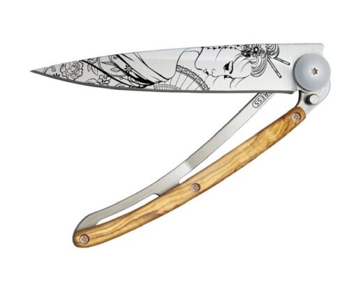 Couteau de Poche Olivier 37gr Geisha, Deejo.
