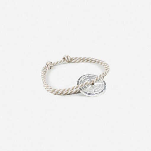 Bracelet Argent 950’ Beige et Blanc, Le Vent à la Française
