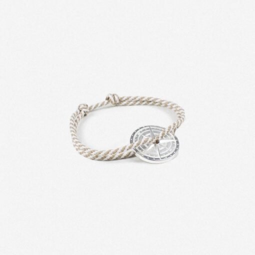 Bracelet Argent 950’ Beige et Blanc, Le Vent à la Française