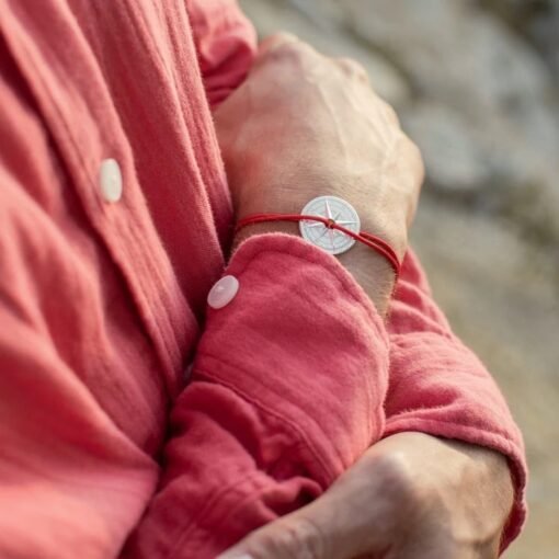 Bracelet Argent 950’ Rouge, Le Vent à la Française