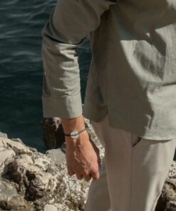 Bracelet Argent 950’ Kaki, Le Vent à la Française