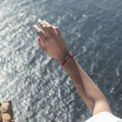 Bracelet Argent Vieilli Rouge , Le Vent à la Française