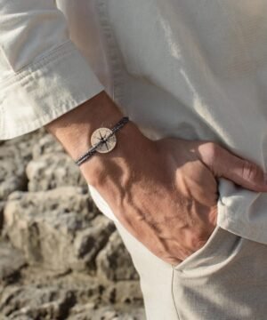 Bracelet Bois Gris et Blanc , Le Vent à la Française