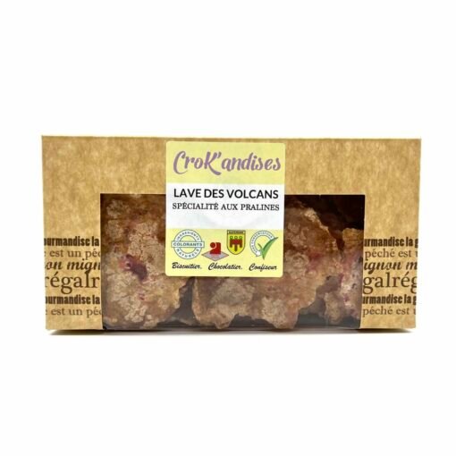 Lave Des Volcans 100Gr,Spécialité aux Pralines, Crok’andises.