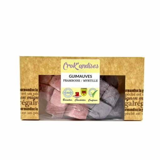 Guimauves Framboise Myrtille 200Gr, Crok’andises.
