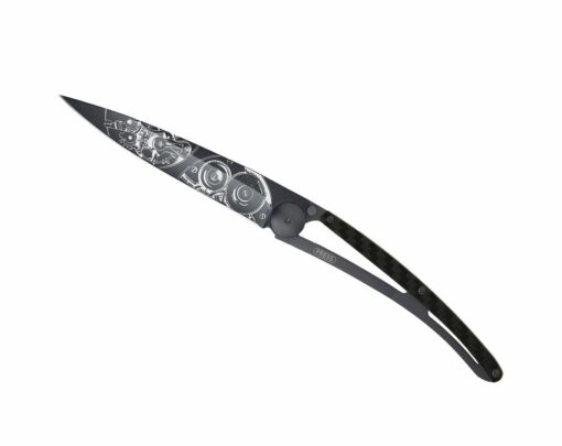Couteau de Poche Carbone 37gr Garde-Temps, Deejo.