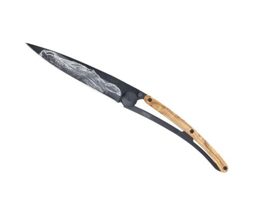 Couteau de Poche Bois d'Olivier 37gr Pur Sang, Deejo.