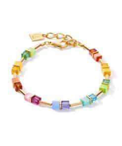 Bracelet GeoCUBE® Rainbow-Mini Gold, Coeur de Lion