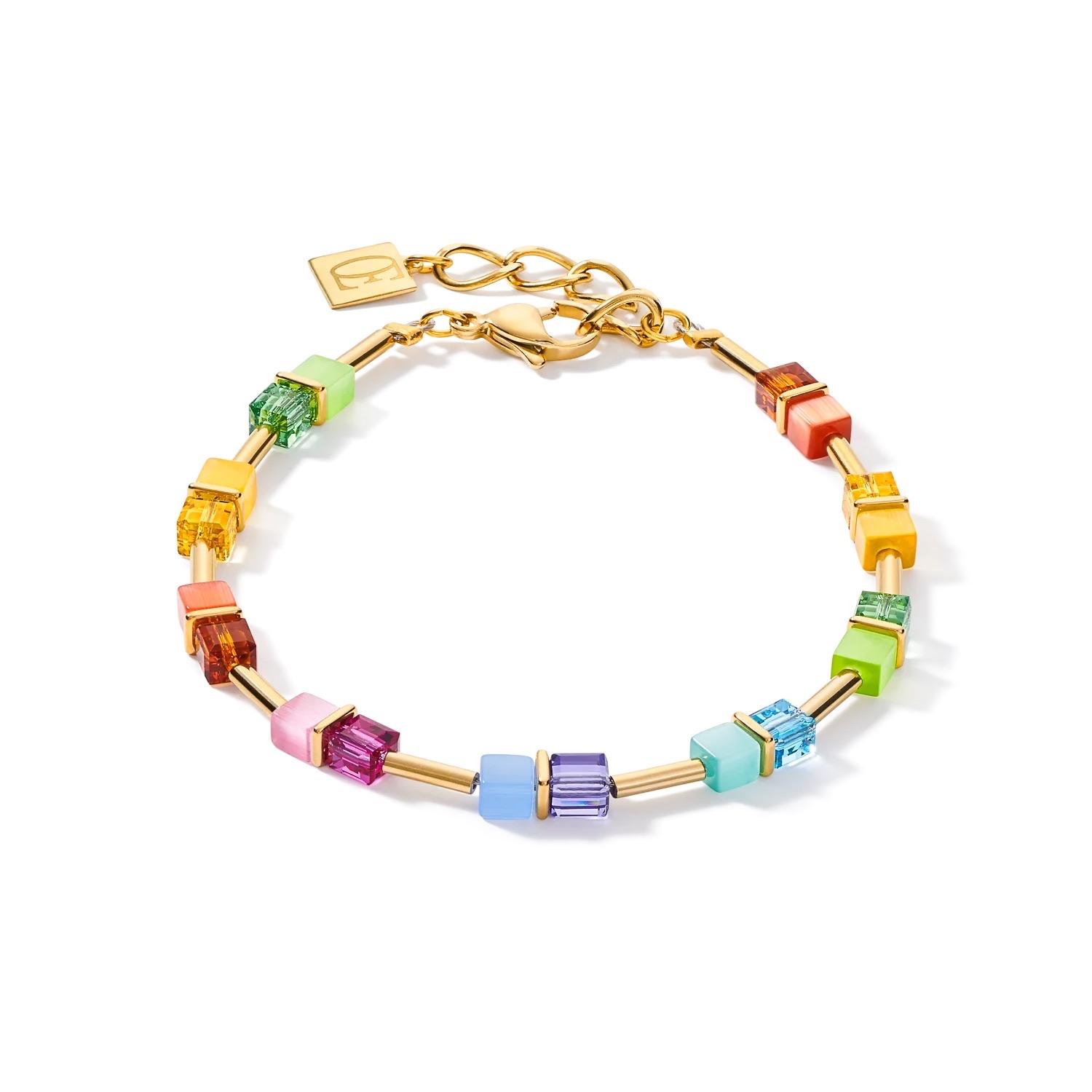 Bracelet GeoCUBE® Rainbow-Mini Gold, Coeur de Lion
