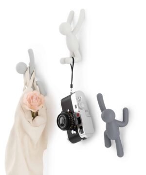 Set 3 Patères Buddy Grises, Umbra