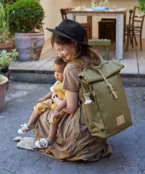 Sac Maternité Rolltop Olive, Lässig