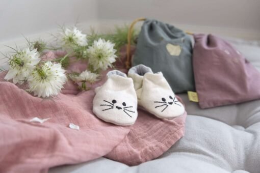 Chaussons Bébé Chat Blanc, Lässig