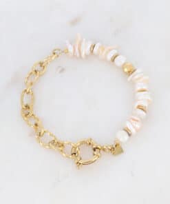 Bracelet Maille et Perles d'Eau Douce