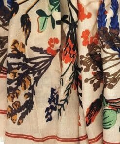Echarpe Fleurie Beige
