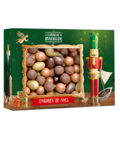 Coffret Chocolats Enrobés de Noël, Le Comptoir de Mathilde.