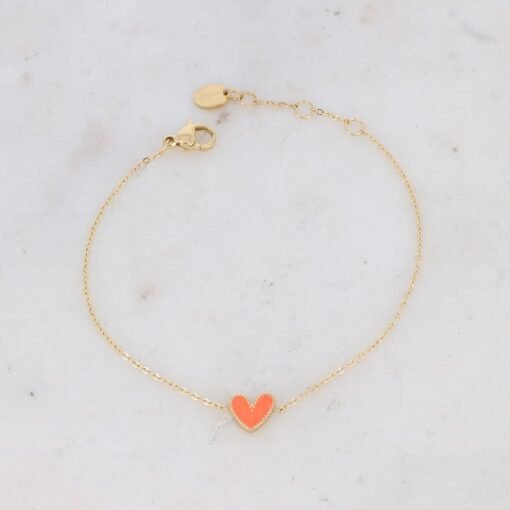 Bracelet Cœur Orange