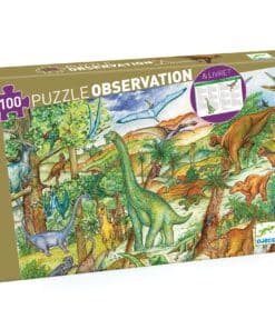 Puzzle Dinosaure, 100 pièces, Djeco - Le Savane - Côté Déco