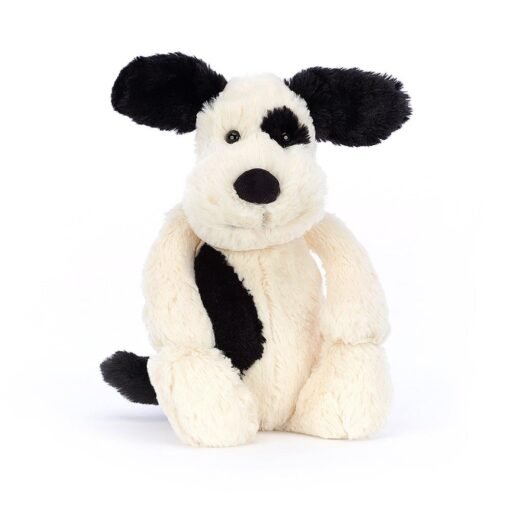 Bashful Puppy Black and Cream, Jellycat