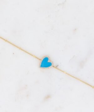 bracelet émail bleu+zirconium