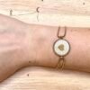 Bracelet Zirconiums Sertis Acier Doré Cœur, Zag