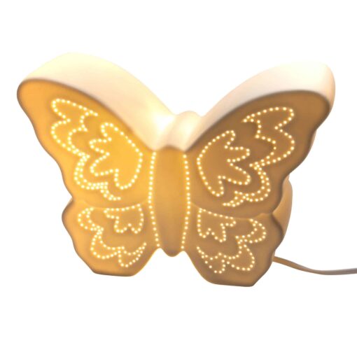 Lampe Papillon Porcelaine