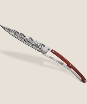 Couteau Chevaux Sauvages Bois Corail