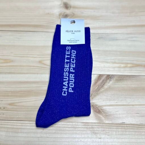 Chaussettes Bleues Pailletées POUR PECHO