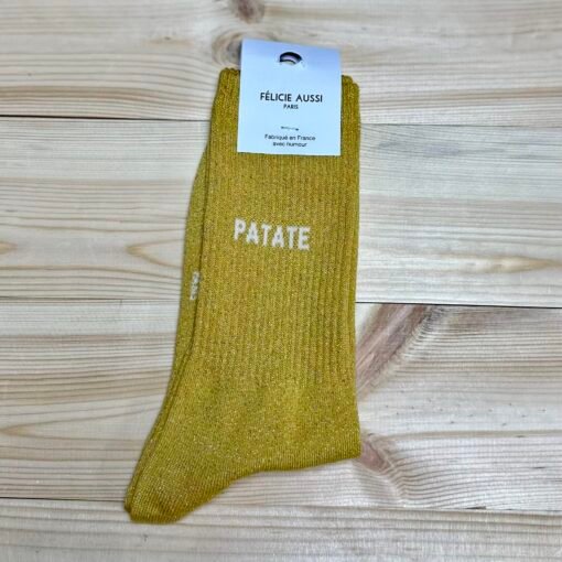 Chaussettes Jaune Pailletées PATATE