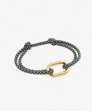 BRACELET DORE TERTRE-BLEU MARINE/BEIGE