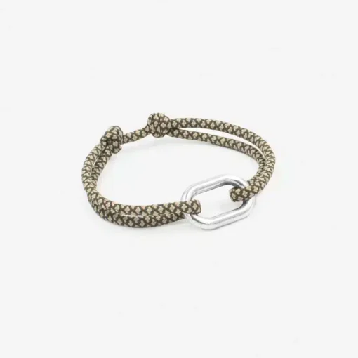 BRACELET MAILLON HUNIER-VERT/BEIGE