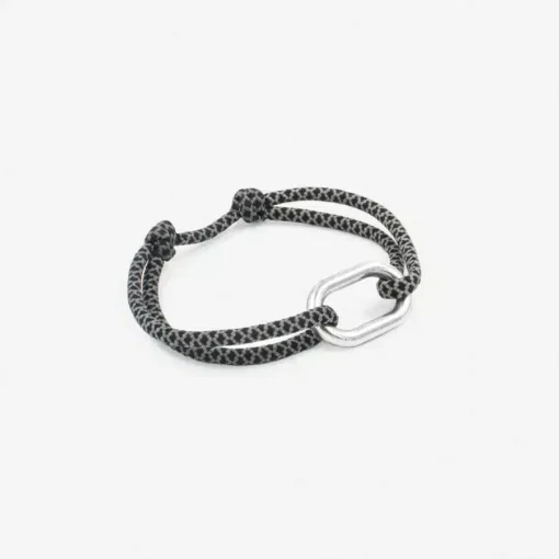 BRACELET MAILLON TOILE-NOIR/GRIS