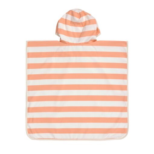 Bild 2 UV Badeponcho Kinder - Block Stripes, Weiß Rosa OrangeBild 3 UV Badeponcho Kinder - Block Stripes, Weiß Rosa OrangeBild 4 UV Badeponcho Kinder - Block Stripes, Weiß Rosa OrangeBild 6 UV Badeponcho Kinder - Block Stripes, Weiß Rosa Orange Poncho de plage anti-uv enfants - Rayés, blanc cassé pêche