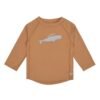 T-shirt anti-UV manches longues enfants - Baleine, caramel
