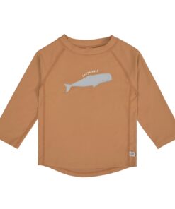 T-shirt anti-UV manches longues enfants - Baleine, caramel