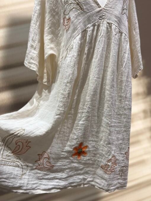 Robe Lin Brodée – Image 3