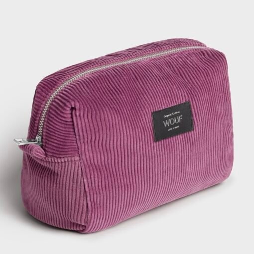 Trousse de Toilette Velours Mauve