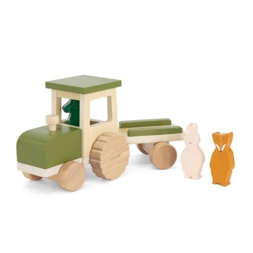 Tracteur en Bois avec Remorque, Trixie