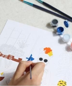 Peinture au Numéro Fille aux Chats