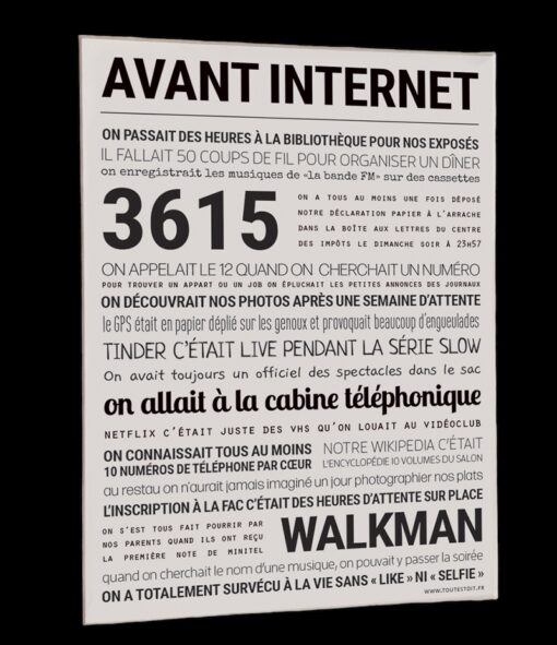 Affiche Avant Internet, Tout Est Dit.