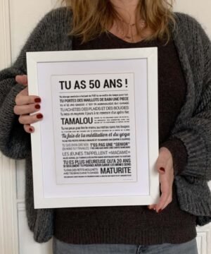 AFFICHE TU AS 50 ANS FEMME