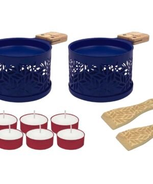 Coffret Raclette à la Bougie Feuilles Bleues