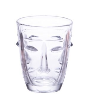 gobelet visage transparent x6