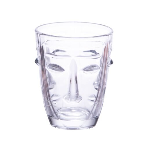 gobelet visage transparent x6