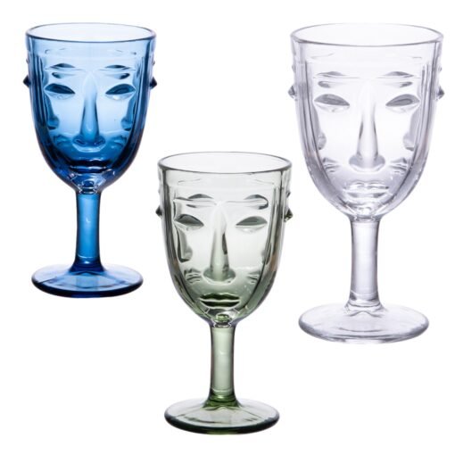 MIX VERRES VISAGES A PIED