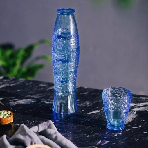 Verres Empilables Poisson Bleu