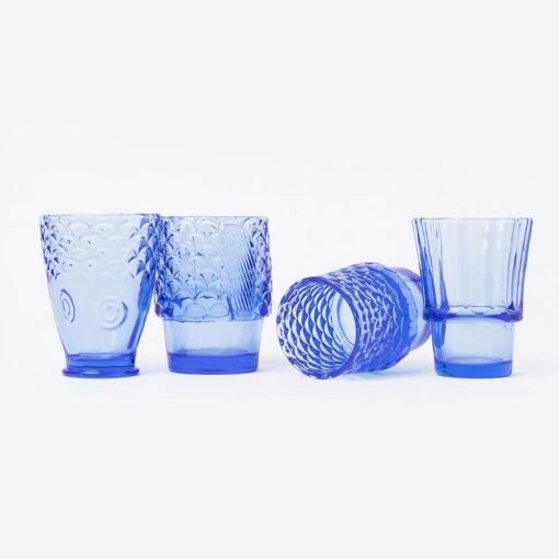 Verres Empilables Poisson Bleu