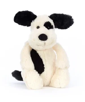 Bashful Puppy Black and Cream, Jellycat M