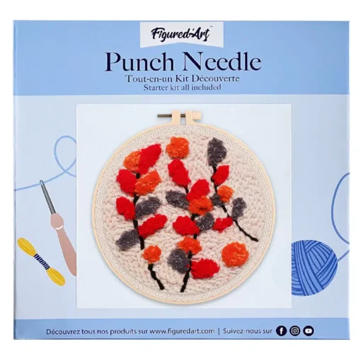 Punch Needle Branches Colorées