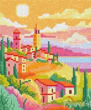 Broderie Diamant Printemps en Toscane