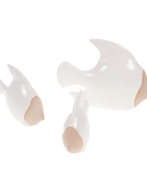 Poisson Blanc en Céramique (différentes tailles)